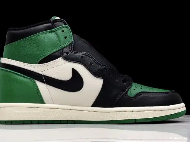 Bmlin Shoes Air Jordan Green NRG 555088-302 High 1 Pine Sail-Black OG 0531